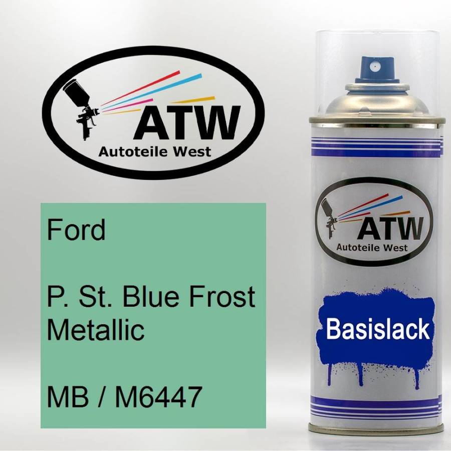 Ford, P. St. Blue Frost Metallic, MB / M6447: 400ml Sprühdose, von ATW Autoteile West.